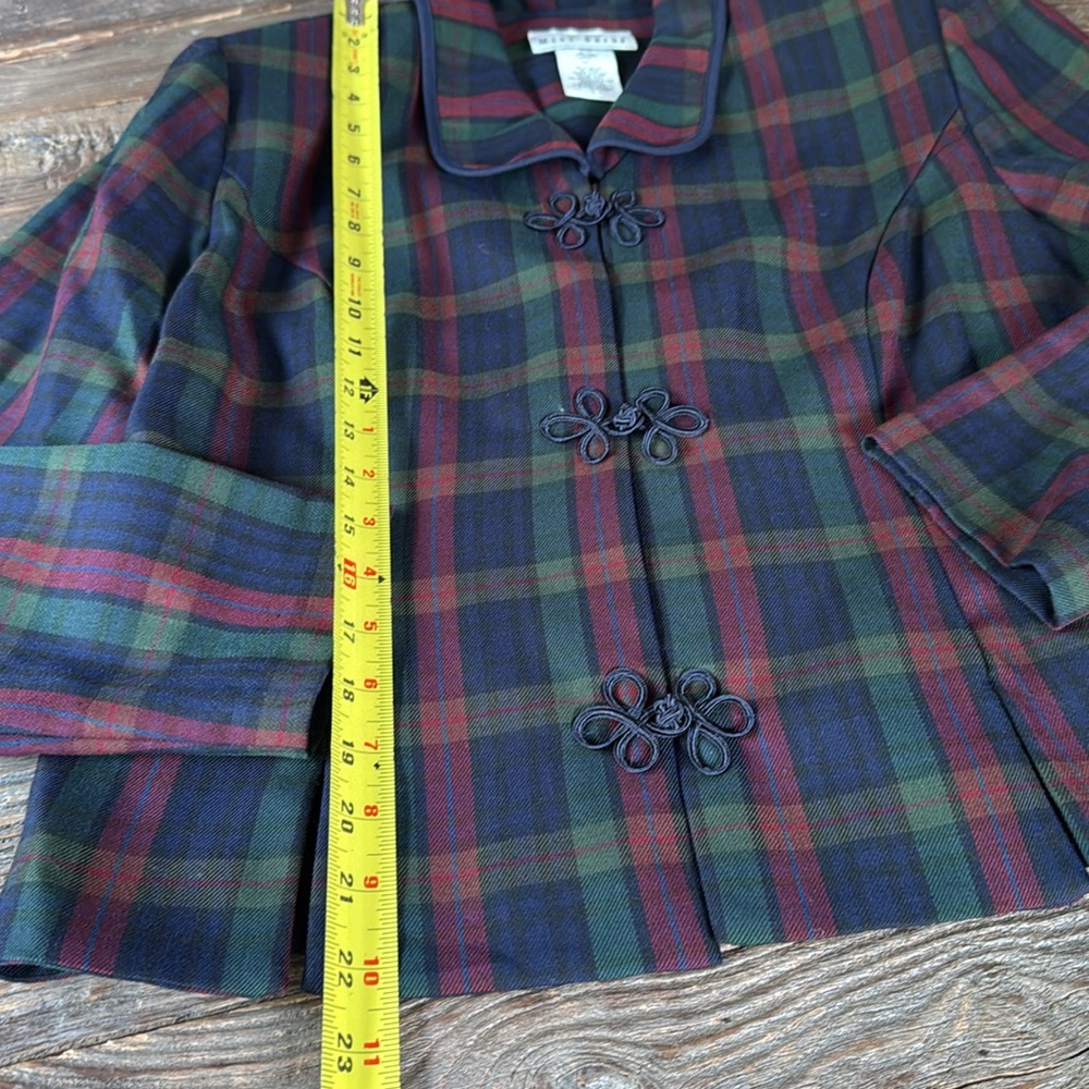 Vintage Miss Dorby dark plaid jacket EVC size 12 - Picture 9 of 12
